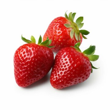 Strawberries isolated on white background