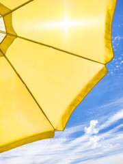 Yellow beach umbrella