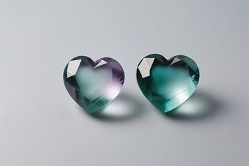 Fluorite Crystal Heart Pair: Radiant Love
