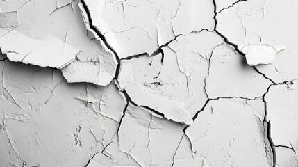Pure Elegance: Cracked White Wall Texture for Chic Interiors