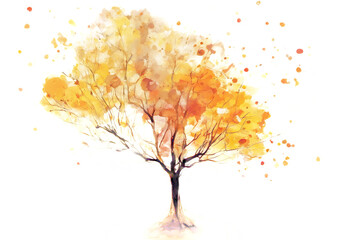 Obraz na płótnie Canvas tree forming autumn blots abstract