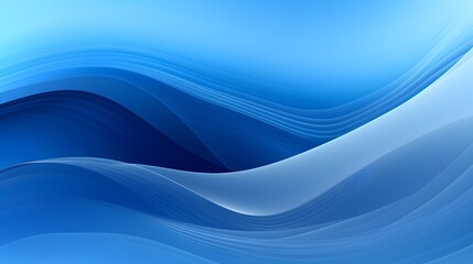 Fototapeta premium Wavy blue abstract minimalist background. Timeless design with smooth wavy pattern.