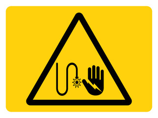 Electrical Hazard Symbol Sign, Vector Illustration, Isolate On White Background Label. EPS10