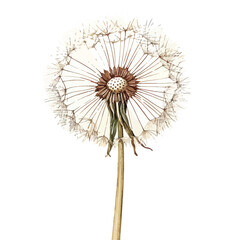 Dandelion clipart isolated on white background