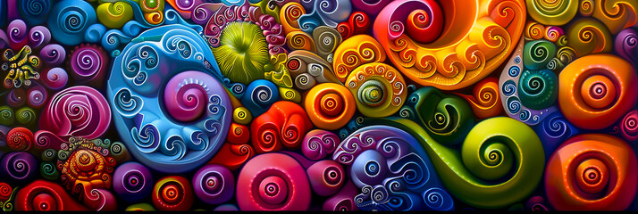 Fraktale 3D Elemente. Mikroskopische Plasm Moleküle. Neue Technologie unter Mikroskop  © shokokoart
