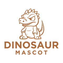 Dinosaur mascot logo vector illustration