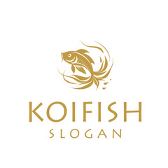 Koi fish animal aquatic logo vector illustration