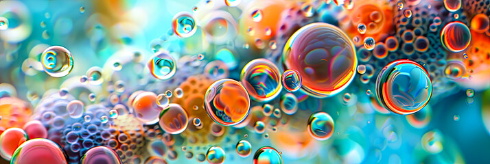 Fraktale 3D Elemente. Mikroskopische Plasm Moleküle. Neue Technologie unter Mikroskop  © shokokoart