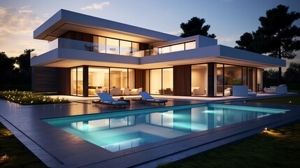 A photo of a Simple and Sleek Villa