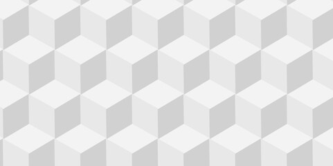Abstract white and gray style minimal blank cubic. Geometric pattern illustration mosaic, square and triangle wallpaper.	