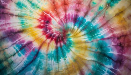 Colorful tie dye fabric texture background. - obrazy, fototapety, plakaty