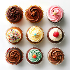 Set of cupcake