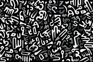 stencils of doodle letters