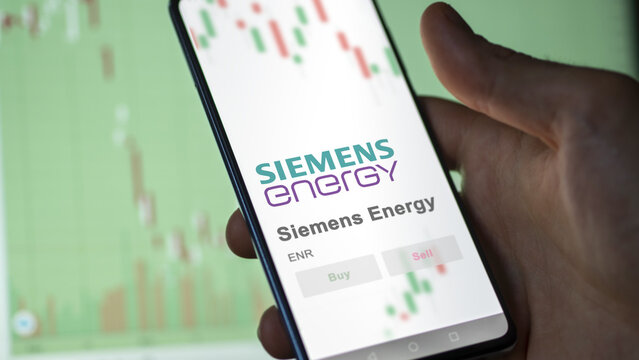 26th March 2024, Frankfurt ,Germany, investor analyzing ENR Siemens Energy, shares on a stocks exchange