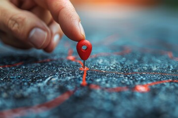Marking the Next Adventure Destination on Map.