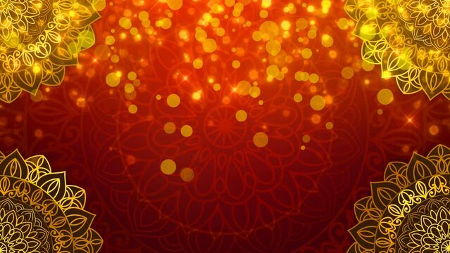 Luxury mandala background with golden arabesque pattern Arabic Islamic east style. Ramadan Style Decorative mandala. Mandala for your video background element.	