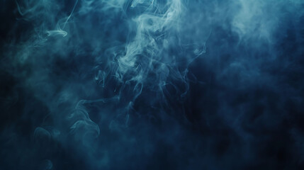 Fototapeta na wymiar Blue smoke on a dark background. Can be used as a background for various purposes.