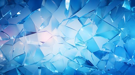 Shattered glass with blue theme illustration.