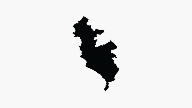 animation forming a map of Lima in peru