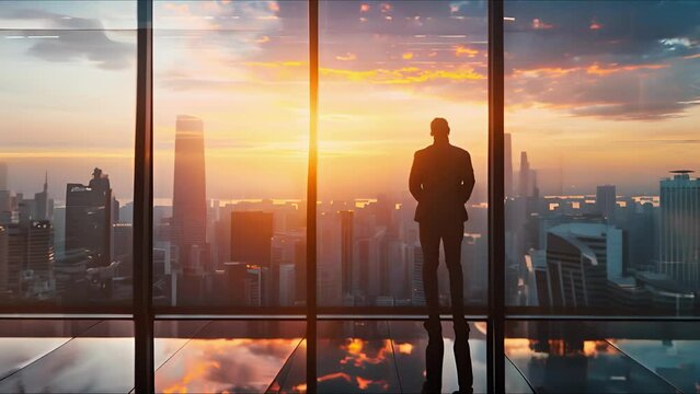 Professional businessman in office. Man is working in modern business company. Working day of an office worker. Concept of business, consulting, and technology.