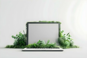 Promoting Sustainable Development with Eco-Friendly Laptops and Tablets: A Step Towards a Cleaner Future. Concept Technology, Sustainability, Eco-Friendly Products, Clean Energy, Circular Economy