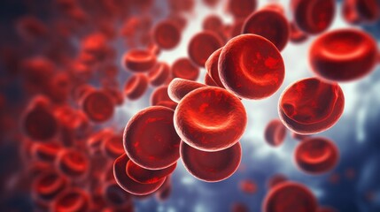 Red blood cells. Medical concept