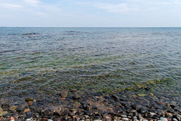 Seascape at the pebble beach