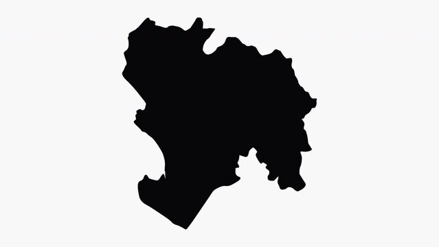 animation forming a map of Piura in peru