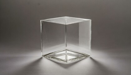 Capturing Clarity: Studio Photography of a Clear Glass Cube"