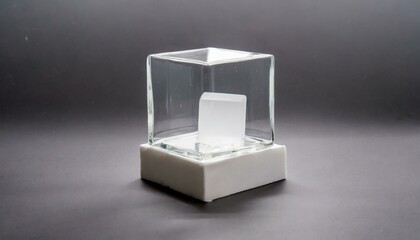 Capturing Clarity: Studio Photography of a Clear Glass Cube"