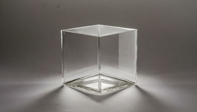 Capturing Clarity: Studio Photography of a Clear Glass Cube"