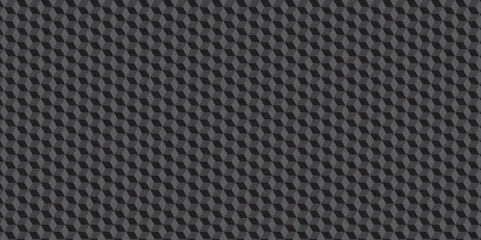 Black and gray background from cubes and lines. Geometric seamless pattern cube. Cubes mosaic shape vector design.
