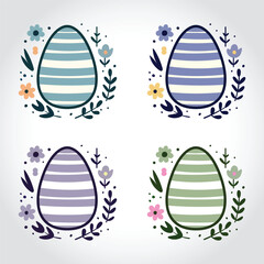 Easter Egg Hunt  Vector illustration 