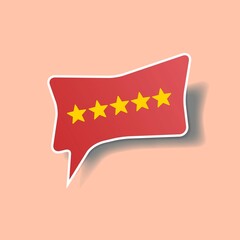 Contemporary collage of five stars rating - obrazy, fototapety, plakaty