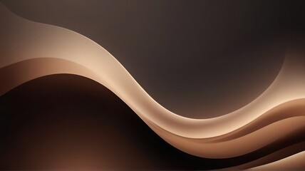 Brown beige color gradient wave on dark background