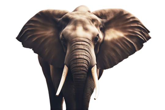 elephant an isolated head animal trunk white grey africa asian big dangerous eye face mouth giant huge indian large mammal nature nose close corpulent fat power gentle profile rough texture skin