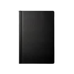 Black blank book isolated on transparent background