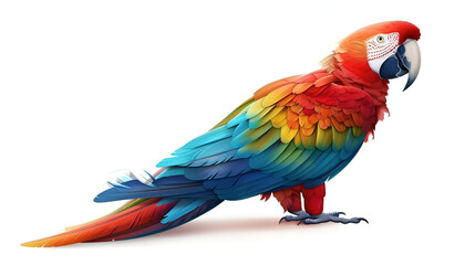 Parrot icon isolated on white background, generative ai