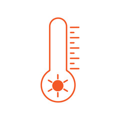 Thermometer flat vector icon