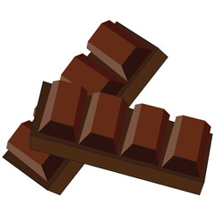 Chocolate bar icon. Tasty sweet food Milk dark dessert. Rectangle shape Vertical piece. Modern simple style. Flat design. White background. Isolated. Vector illustration