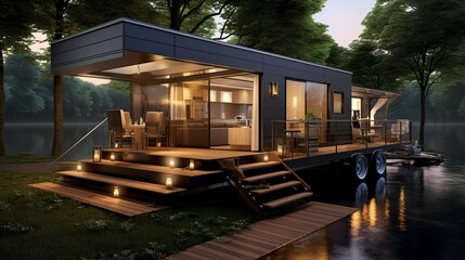 A photo of a Charming Refined Mobile House Design