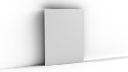 a white book isolate on white background