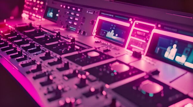 sound mixer operating at a concert