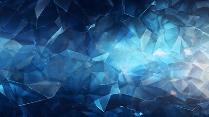 Shattered glass with blue theme illustration.