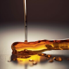 Honey being poured onto a surface