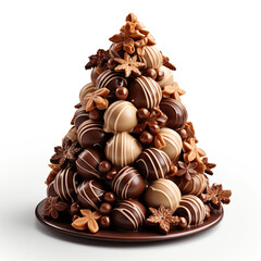 A decadent chocolate candy tree