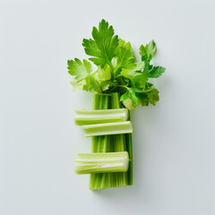 celery, food, parsley, isolated, green, leaf, fresh, vegetable, herb, white, bunch, healthy, plant, ingredient, spice, celery, vegetarian, organic, raw, freshness, natural, cilantro, aromatic, closeup