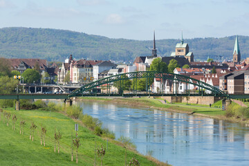 Fluss Weser in Minden als Panorama, NRW, Deutschland - 768073149
