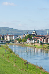 Fluss Weser in Minden als Panorama, NRW, Deutschland - 768073515