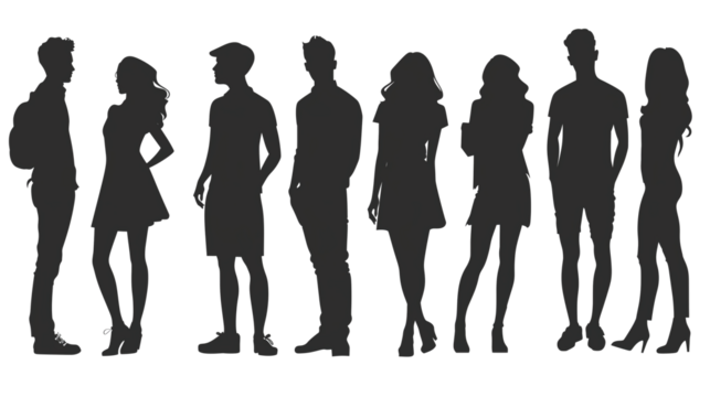 Silhouettes isolated